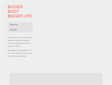 Tablet Screenshot of biggerbodybiggerlife.com